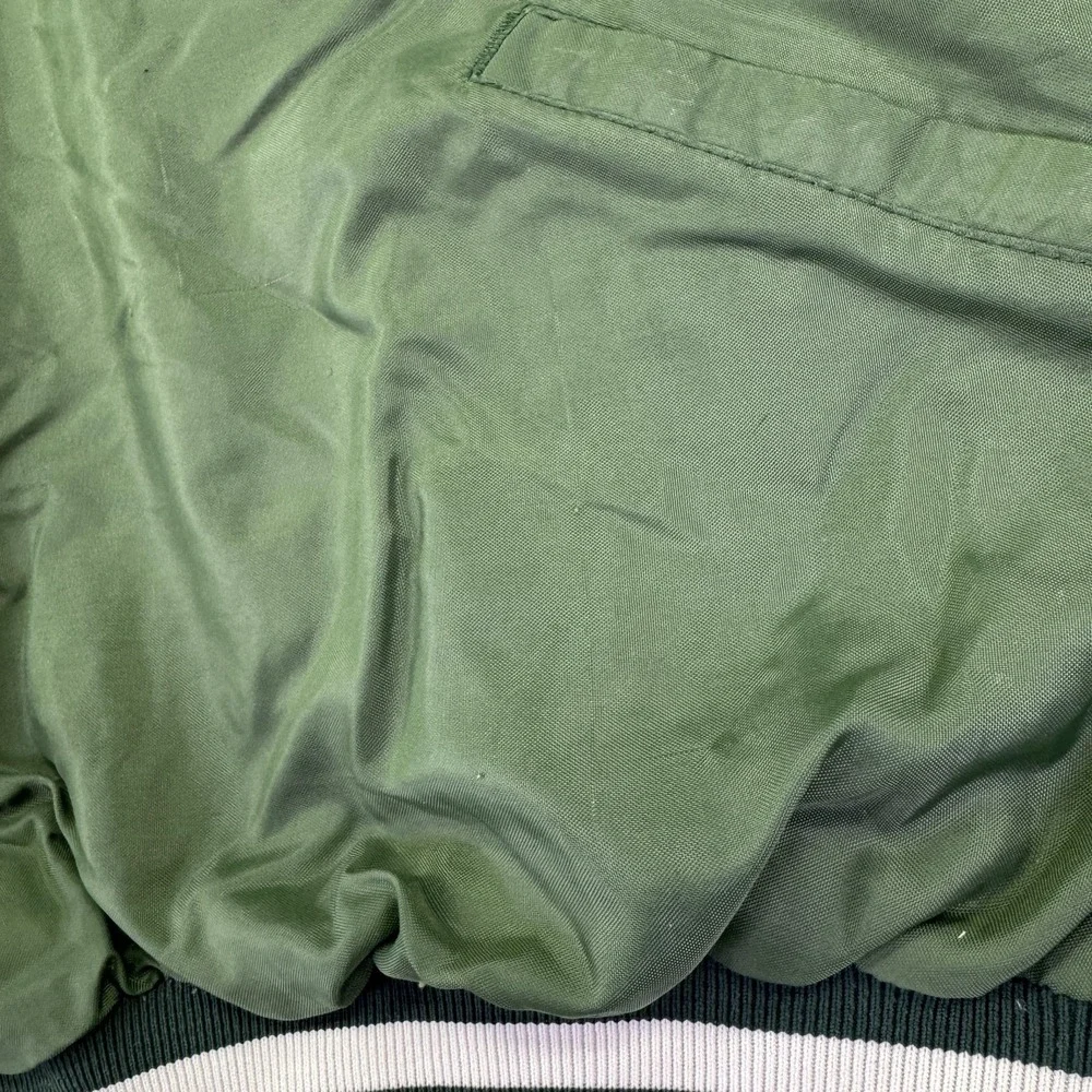 Vintage Steichens Jacket Mens M Green V Neck East Twins Baseball Windbreaker